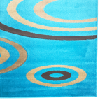 220cm x 160cm Turkish Blue Modern Machine Made Rug - Image 5