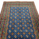 248cm x 168cm Hand-Knotted Color Afghan Akche – Wool Rug - Image 2