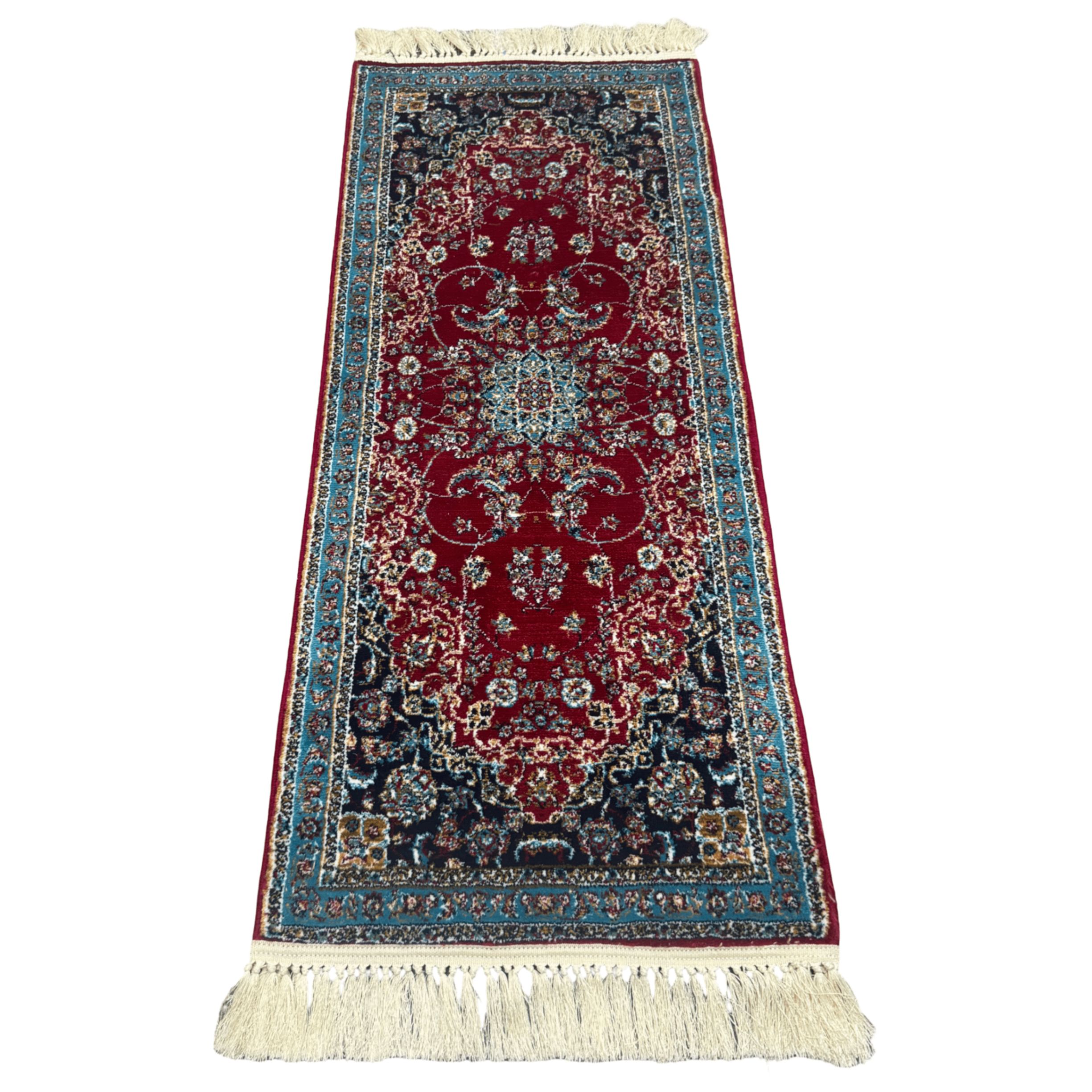 05-150cmx60cm-machine-made-image-1 150cm x 60cm Persian Mashad Design Machine Made Rug - Image 1