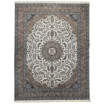 400 x 300cm Large Size Elegant Oriental Ivory & Soft Blue Floral Design Rug HT
