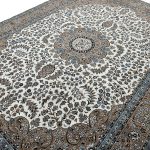 400 x 300cm Large Size Elegant Oriental Ivory & Soft Blue Floral Design Rug HT - Image 4