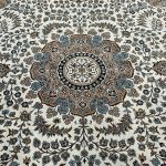 400 x 300cm Large Size Elegant Oriental Ivory & Soft Blue Floral Design Rug HT - Image 5