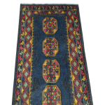 189cm x 98cm Hand-Knotted Color Afghan Akche – Wool Rug - Image 3