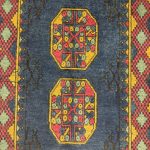 189cm x 98cm Hand-Knotted Color Afghan Akche – Wool Rug - Image 4