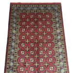 178cm x 119cm Hand-Knotted Color Afghan Akche – Wool Rug - Image 3
