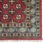 178cm x 119cm Hand-Knotted Color Afghan Akche – Wool Rug - Image 5