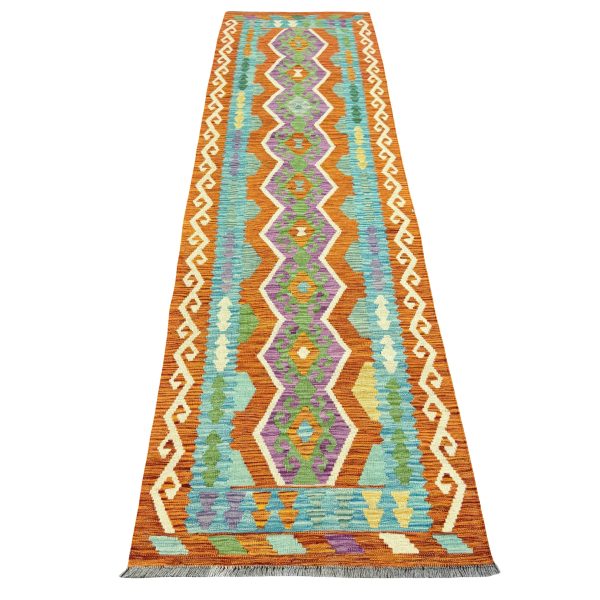 300cm x 84cm Hand-Woven Afghan Kilim – Runner Rug