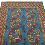 201cm x 150cm Hand-Knotted Color Afghan Akche – Wool Rug - Image 2