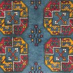 201cm x 150cm Hand-Knotted Color Afghan Akche – Wool Rug - Image 4