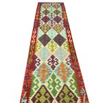 395cm x 85cm Hand-Woven Afghan Kilim – Runner Rug - Image 2