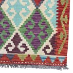 395cm x 85cm Hand-Woven Afghan Kilim – Runner Rug - Image 4