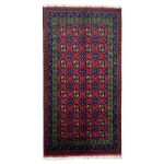 182cm x 94cm Hand-Knotted Color Afghan Akche – Wool Rug