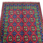 182cm x 94cm Hand-Knotted Color Afghan Akche – Wool Rug - Image 2