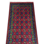 182cm x 94cm Hand-Knotted Color Afghan Akche – Wool Rug - Image 3