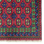 182cm x 94cm Hand-Knotted Color Afghan Akche – Wool Rug - Image 5