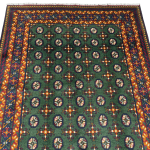 192cm x 145cm Hand-Knotted Color Afghan Akche – Wool Rug - Image 2