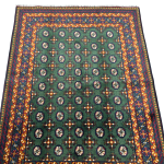 192cm x 145cm Hand-Knotted Color Afghan Akche – Wool Rug - Image 3