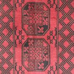 198cm x 100cm Hand-Knotted Red Afghan Akche – Wool Rug - Image 4