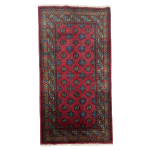 195cm x 105cm Hand-Knotted Color Afghan Akche – Wool Rug