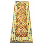 202cm x 76cm Hand-Woven Afghan Kilim – Runner Rug - Image 2