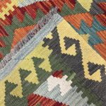 203cm x 75cm Hand-Woven Afghan Kilim – Runner Rug - Image 5