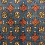 180cm x 118cm Hand-Knotted Color Afghan Akche – Wool Rug - Image 4