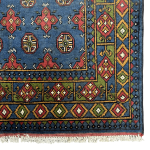 180cm x 118cm Hand-Knotted Color Afghan Akche – Wool Rug - Image 5
