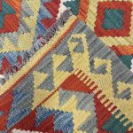 202cm x 76cm Hand-Woven Afghan Kilim Runner Rug - Image 5