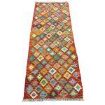 202cm x 77cm Hand-Woven Afghan Kilim – Runner Rug