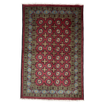 180cm x 114cm Hand-Knotted Color Afghan Akche – Wool Rug