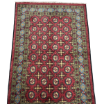 180cm x 114cm Hand-Knotted Color Afghan Akche – Wool Rug - Image 3