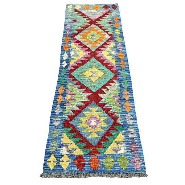 184cm x 69cm Hand-Woven Afghan Kilim – Runner Rug