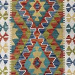 199cm x 81cm Hand-Woven Afghan Kilim – Runner Rug - Image 3