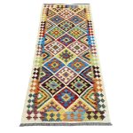 187cm x 82cm Hand-Woven Afghan Kilim – Runner Rug
