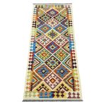 187cm x 82cm Hand-Woven Afghan Kilim – Runner Rug - Image 2