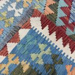 222 x 76cm Hand-Woven Afghan Kilim Runner Rug - Image 5
