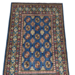 185cm x 120cm Hand-Knotted Color Afghan Akche – Wool Rug - Image 3