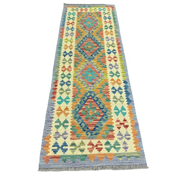 246cm x 82cm Hand-Woven Afghan Kilim – Runner Rug