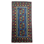198cm x 97cm Hand-Knotted Color Afghan Akche – Wool Rug