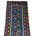 198cm x 97cm Hand-Knotted Color Afghan Akche – Wool Rug - Image 3