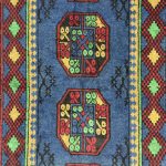 198cm x 97cm Hand-Knotted Color Afghan Akche – Wool Rug - Image 4