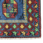 198cm x 97cm Hand-Knotted Color Afghan Akche – Wool Rug - Image 5