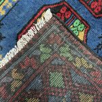 198cm x 97cm Hand-Knotted Color Afghan Akche – Wool Rug - Image 6