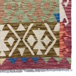 292 x 79cm Hand-Woven Afghan Kilim Runner Rug - Image 4