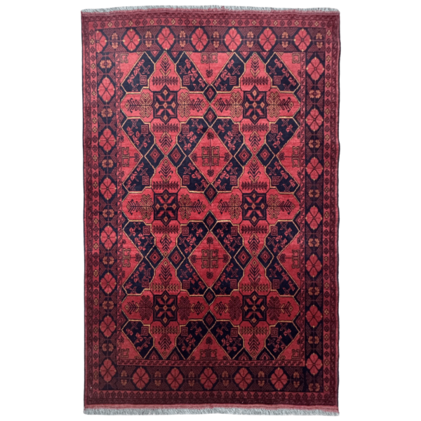 190cm x 123cm Hand-Knotted Turkmen – Wool Rug
