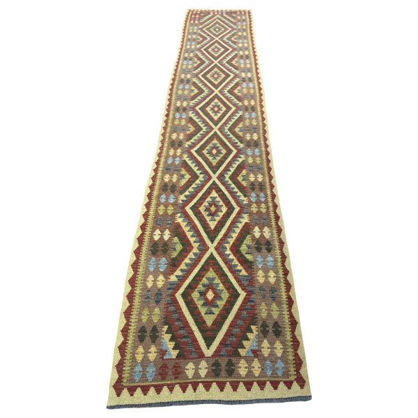 510cm x 82cm Hand-Woven Afghan Kilim – Runner Rug