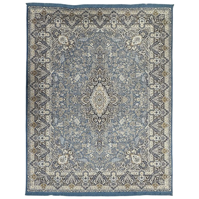 "400x300 cm Large Size Persian Rug - Kashan Design in Shades of Blue"