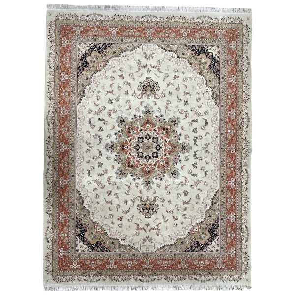 400x300cm Large Size Persian Kashan Design in Soft Beige Color Rug