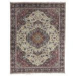 400x300cm Large Size Persian Tabriz Style Elegant Beige Rug