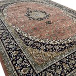 350 x 250cm Machine Made Persian Rust Red Kashan Rug - Image 3